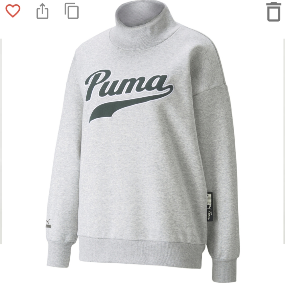 Puma Women's Logo Team Turtleneck Sweatshirt